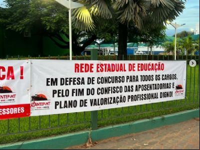 Sintep-MT denuncia censura durante ato por valoriza